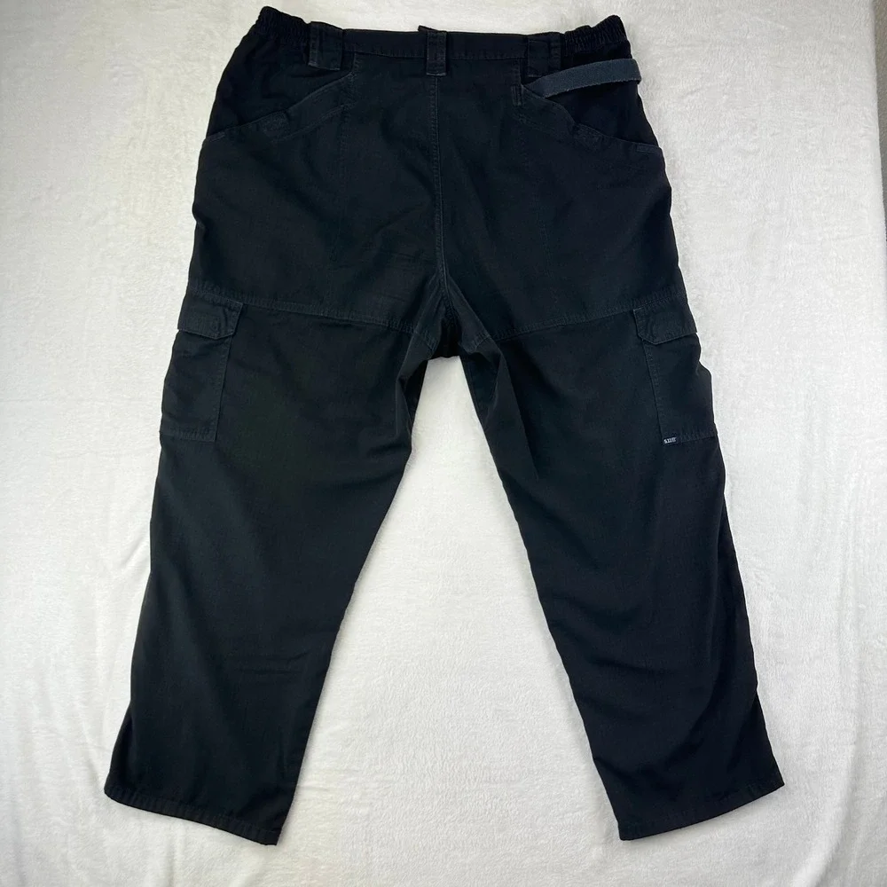 5.11 Tactical Cargo Pants Mens Relaxed 39x28 Black Utility Ripstop Workwear‎